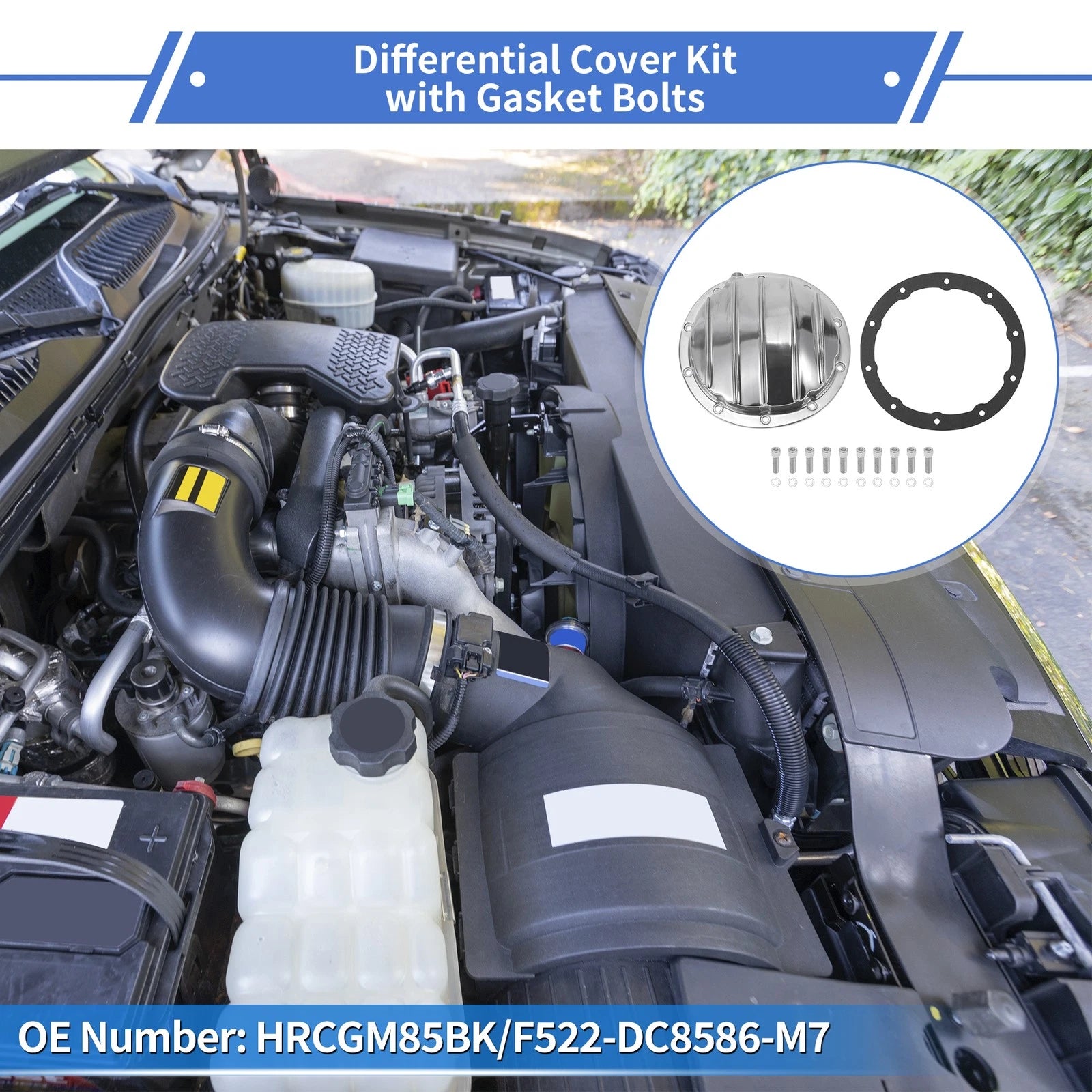 Rear Differential Cover Kit with Gasket for Chevy GM Intermediates (8.5" & 8.6")