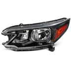 Headlight Assembly for Honda CR-V 2.4L (2012–2014) Driver Side, Black Amber