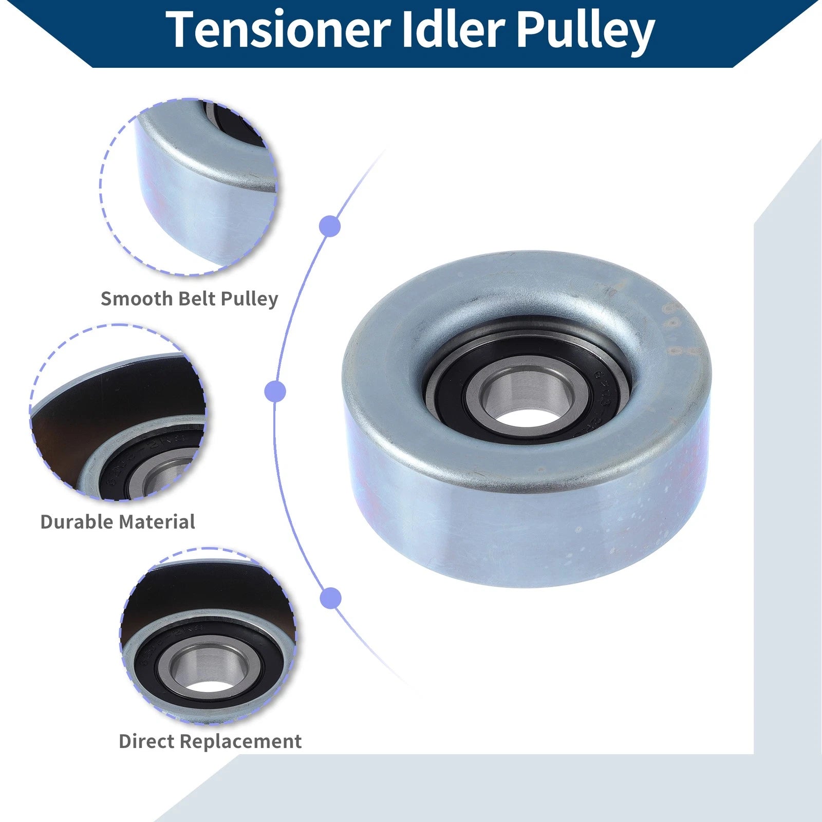 Drive Belt Idler Pulley for Honda Jazz (2001–2004) No. 31180RB0J01
