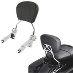 Chrome/Black Adjustable Backrest Sissy Bar for Harley Street Glide (2009-2025)