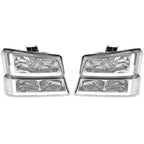 Set of 2 LED Headlights & Bumper Lights for Chevy Silverado 1500 2500 3500 (2003–2006)