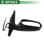 Right Side Door Mirror for Toyota RAV4 (Manual Folding, Gloss Black)