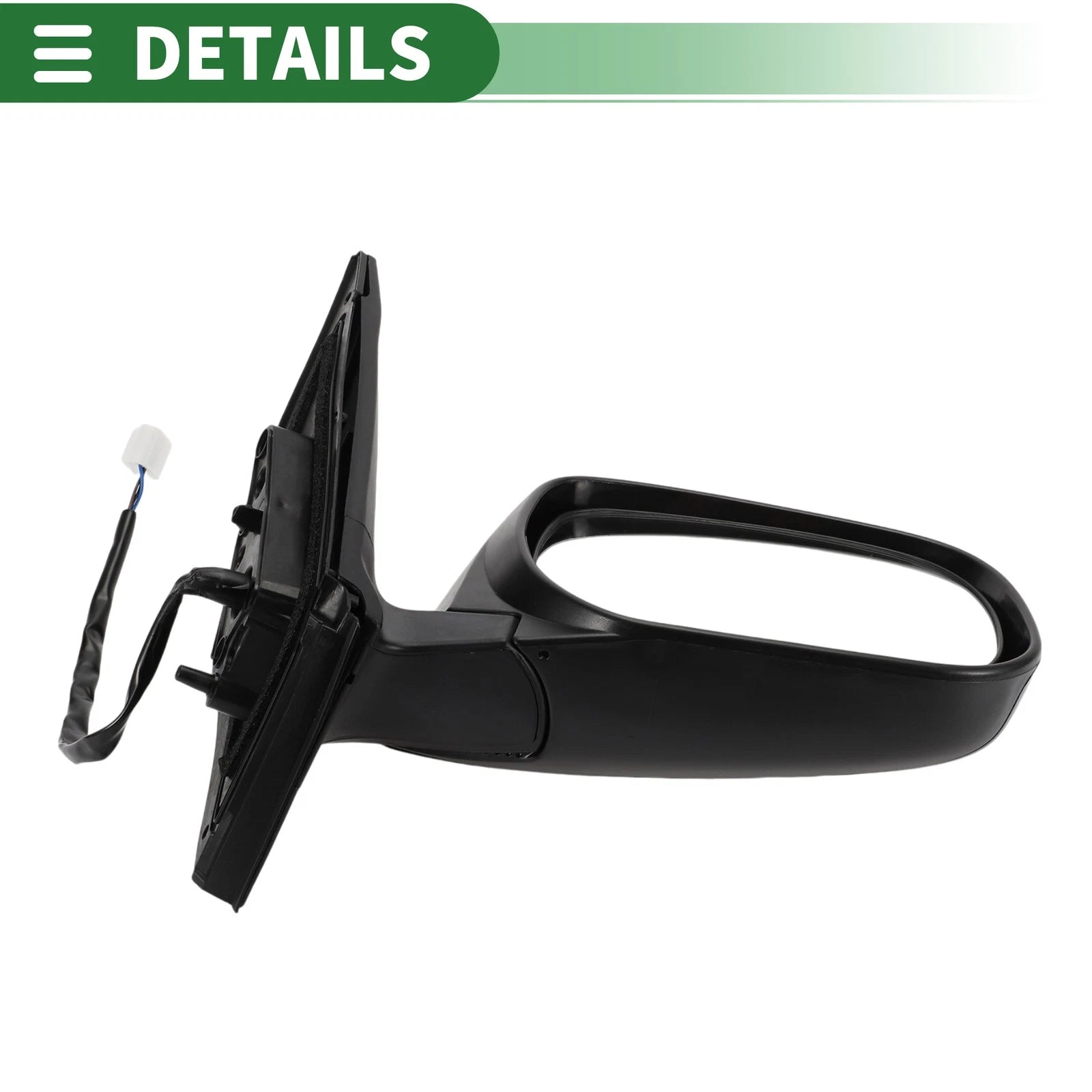 Right Side Door Mirror for Toyota RAV4 (Manual Folding, Gloss Black)