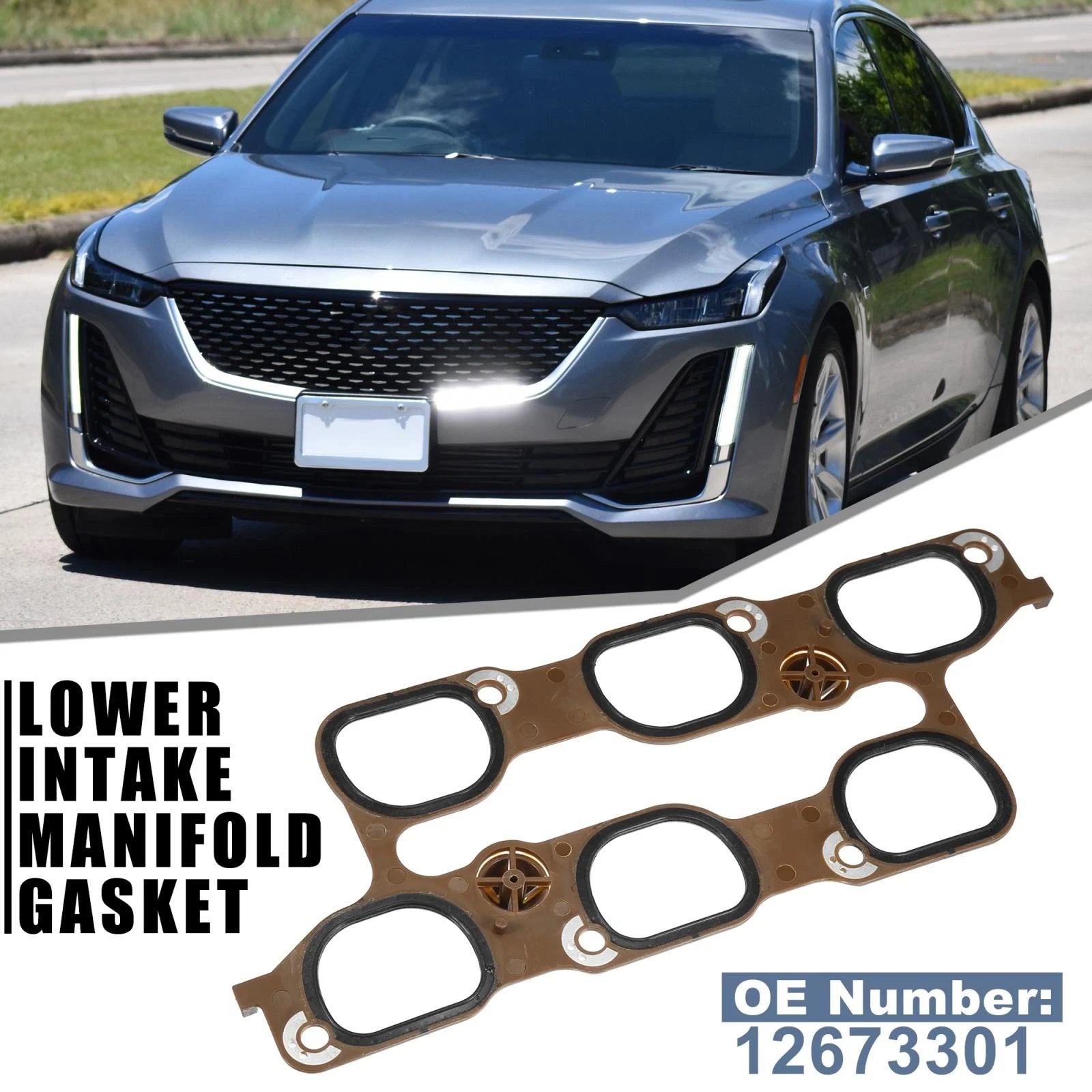 Lower Intake Manifold Gasket for Chevrolet Cadillac Buick (12673301)