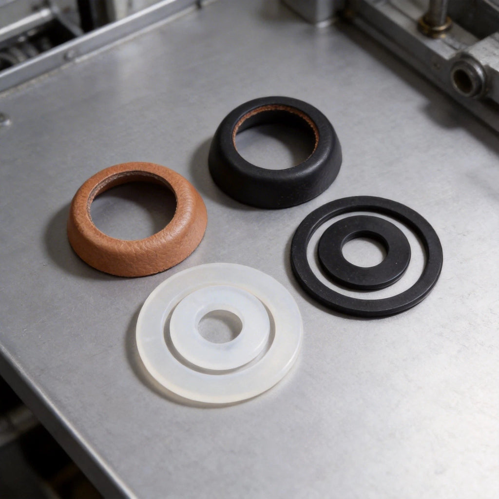 2 Sets of Leather Sleeves for Type 75 Hand Pumps with Silicone Gaskets