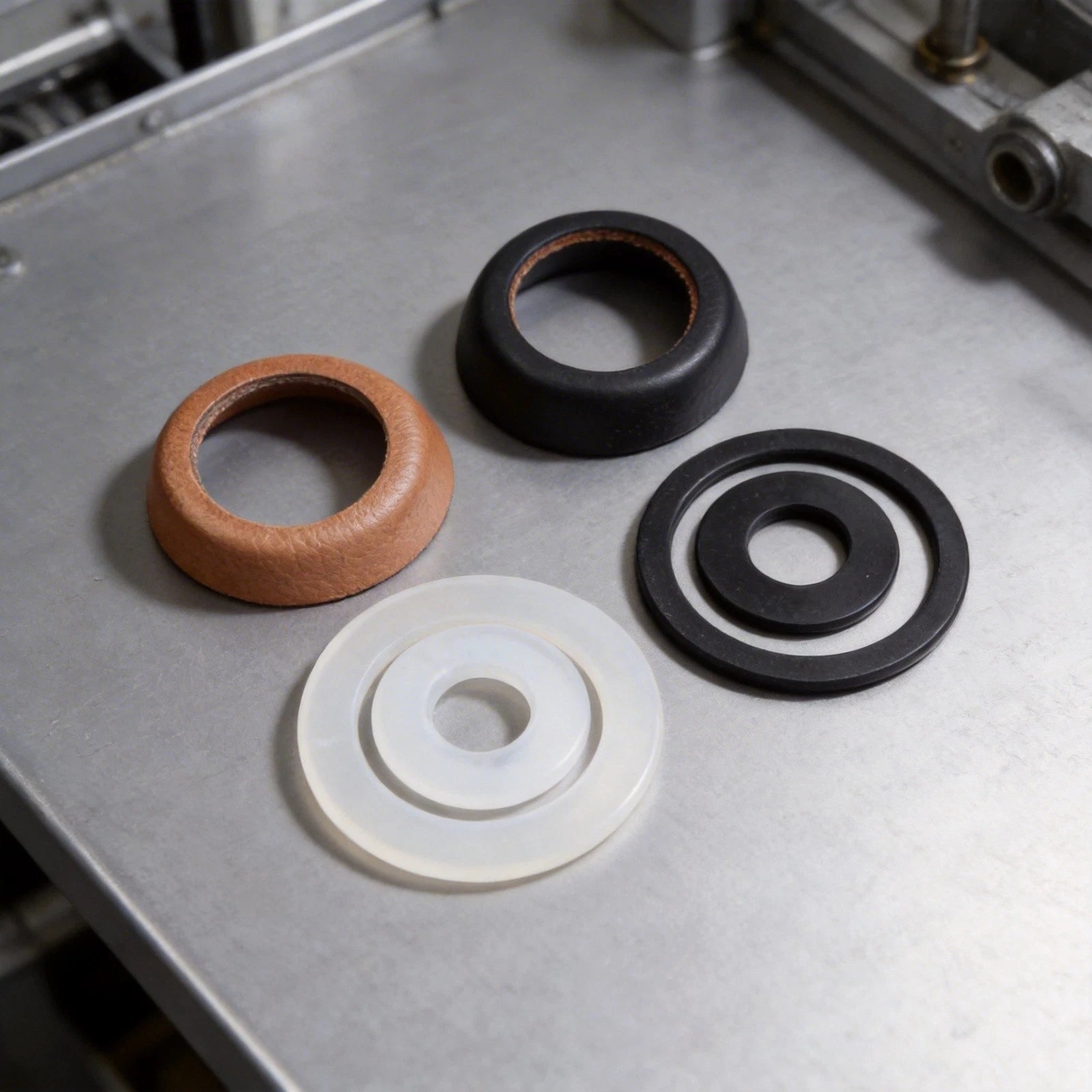 2 Sets of Leather Sleeves for Type 75 Hand Pumps with Silicone Gaskets
