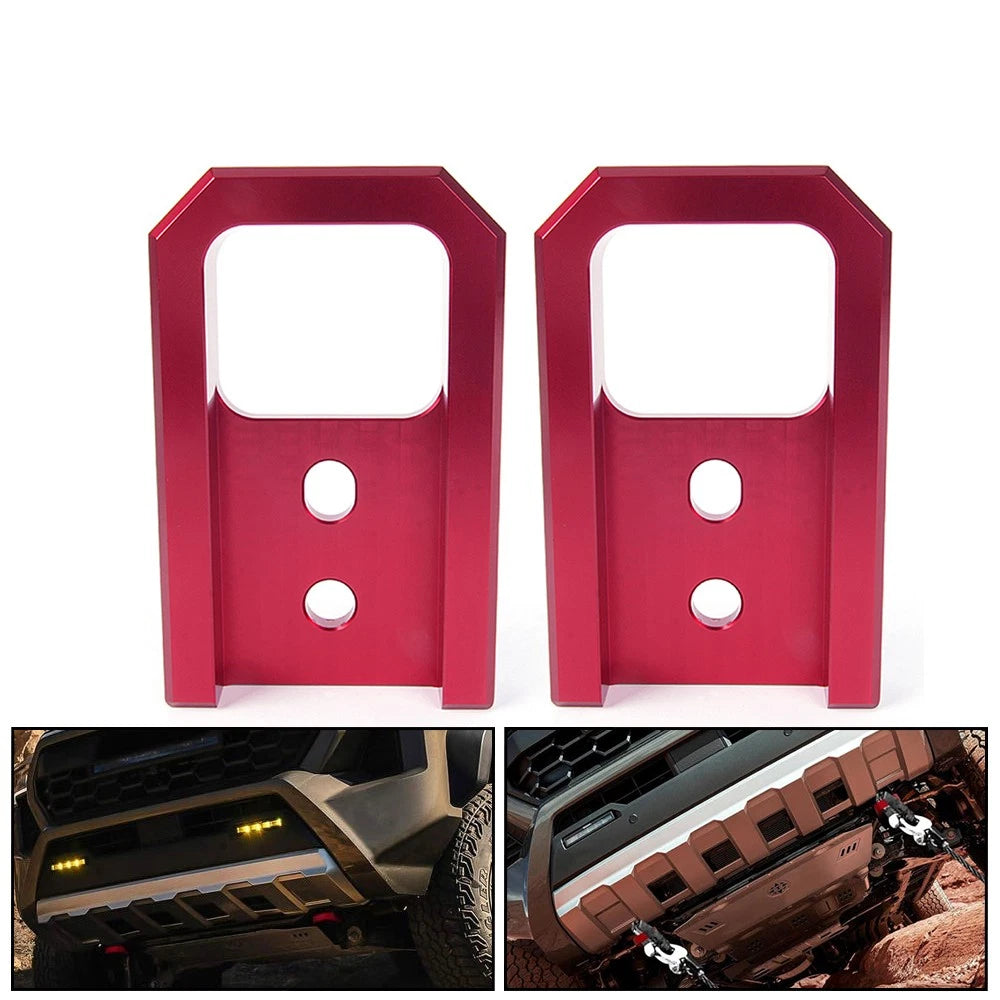 2X Front Tow Hooks for Tacoma 2024-2026, 4Runner 2025-2026, Red