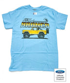 Sky Blue T-Shirt Beach Surfboard Scene for Ford Bronco (2021–2024)