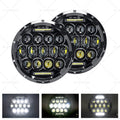 Pair 7" Round LED Sealed Beam Headlamps for Jeep Patrol