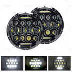Pair 7" Round LED Sealed Beam Headlamps for Jeep Patrol