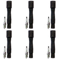 NGK 6 V-Power Spark Plugs & Denso Coil Boots Kit for BMW E34 E36 E39 E46 E53 (1990–2006)