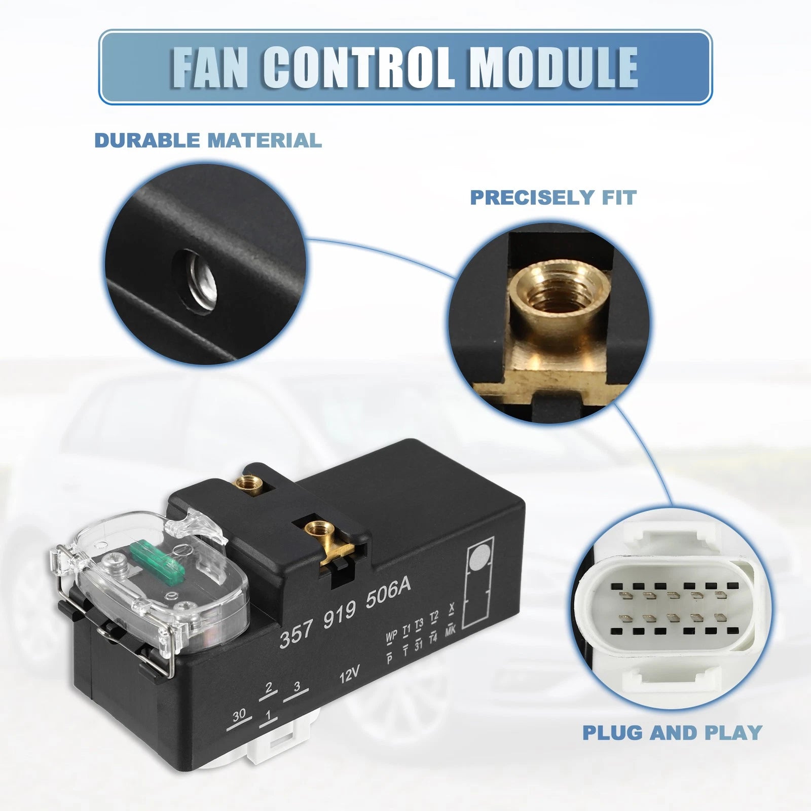 Radiator Fan Control Module for Volkswagen Jetta Golf (1994–1999) No. 357919506A