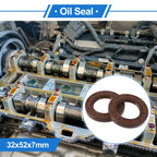 2X Oil Seal Rotary Shaft Seal FKM Rubber 32x52x7mm for Various Models