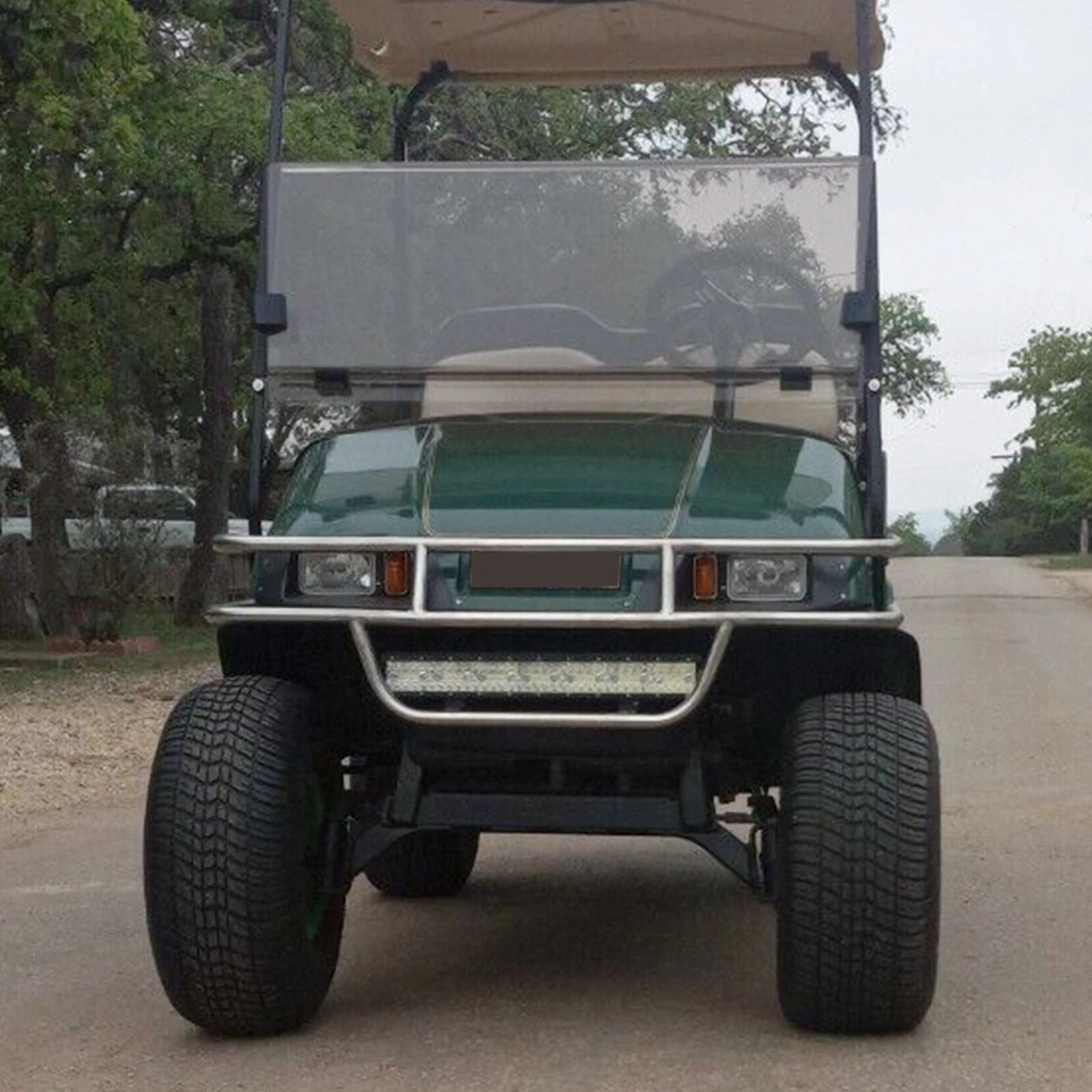 Front Bumper Brush Guard for EZGO TXT Golf Cart (1996–2013) Stainless Steel