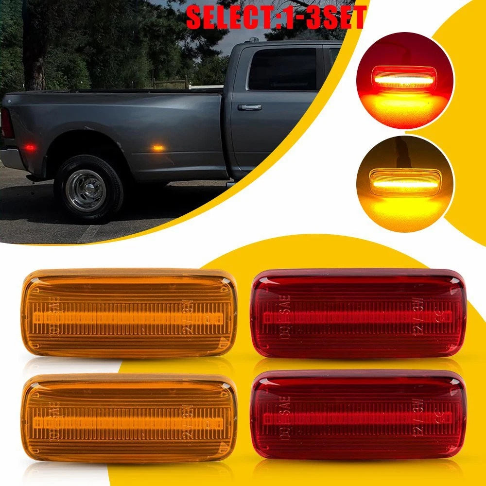 LED Side Marker Lights for Dodge RAM 3500HD (2010–2018) Dually 4-12X