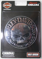 Skull Chrome ABS Decal for Harley-Davidson (1 Pack) - Chroma 009113
