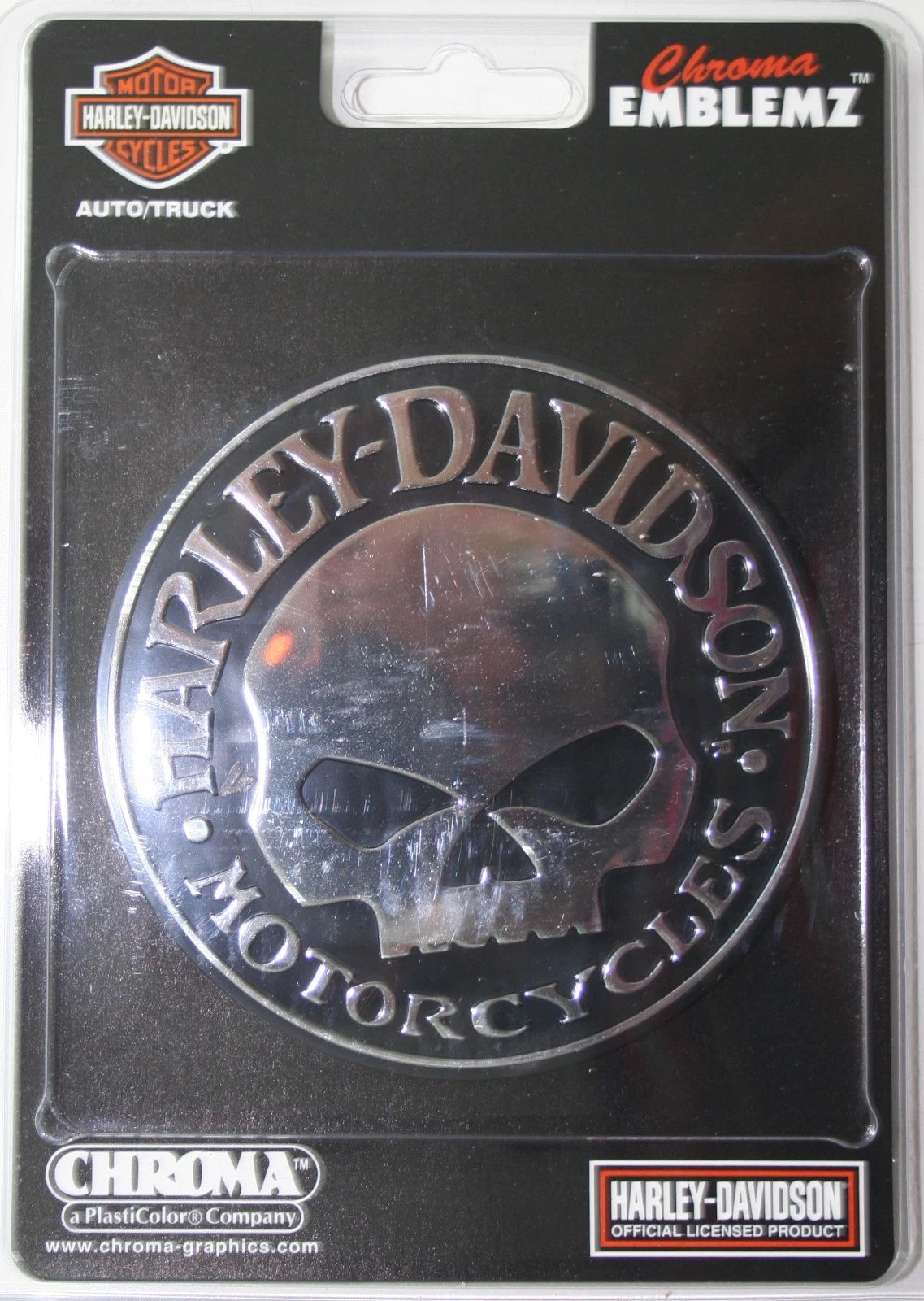 Skull Chrome ABS Decal for Harley-Davidson (1 Pack) - Chroma 009113