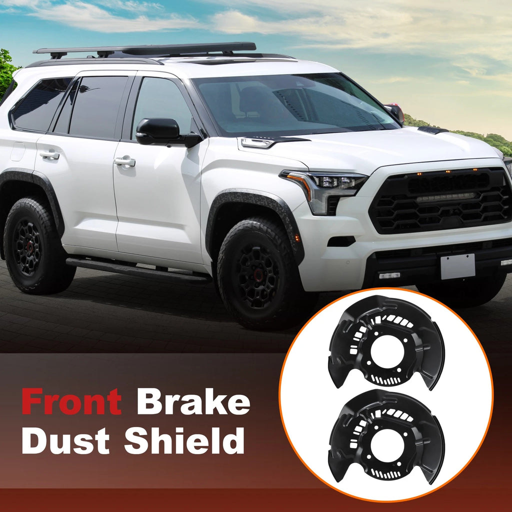 Set of 2 Front Left & Right Brake Dust Shields for Toyota Sequoia (2008)