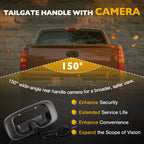 Metal Tailgate Handle Backup Camera for Chevy Silverado GMC Sierra (1999-2007)
