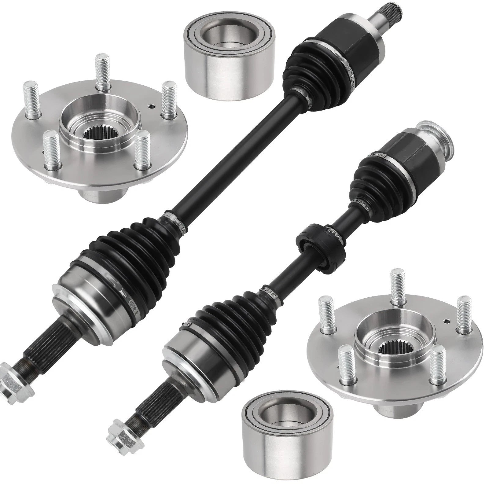 Front LH&RH CV Axle Shaft & Wheel Hub Bearing Kit for Honda Civic (2014–2015)