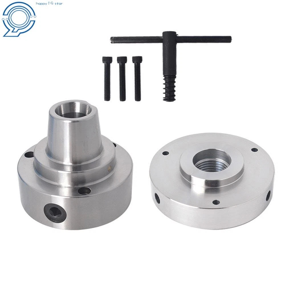 5C 5 Inch Collet Lathe Chuck Closer with Semi-Finished Adapter 1-1/2" x 8 Thread