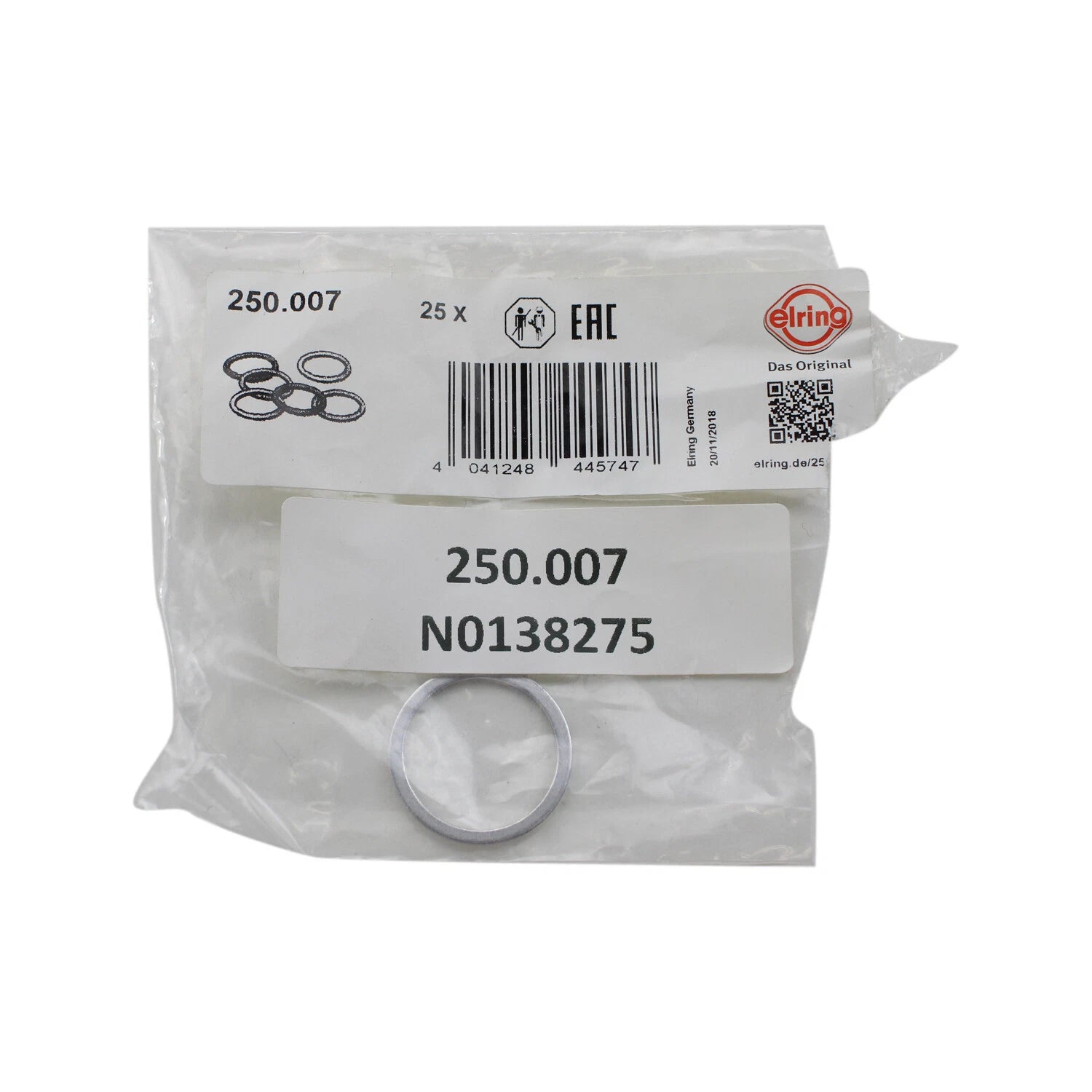 Elring Engine Oil Drain Plug Gasket for 250.007