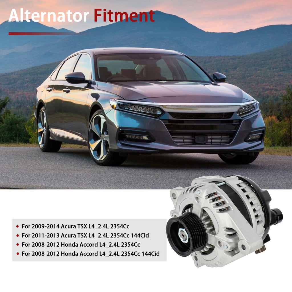 High Output Alternator for Acura TSX, Honda Accord (2008-2014)