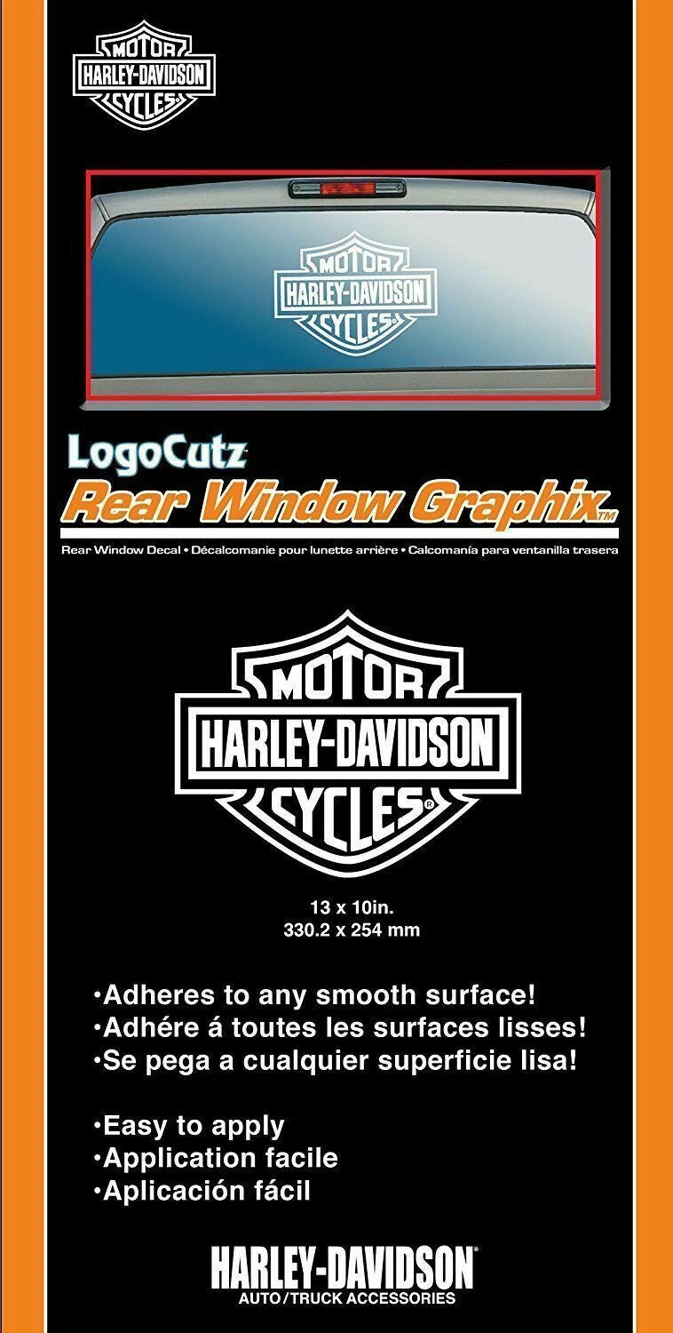Harley Davidson Logo Cutz Rear Window Decal for Truck Car