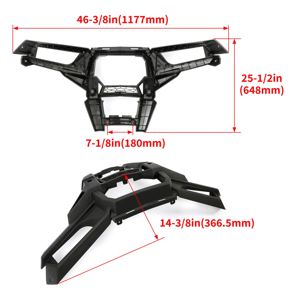 Front Brush Guard Bumper Fascia for Polaris RZR XP S4 900 XP 4 1000 (2014–2023)