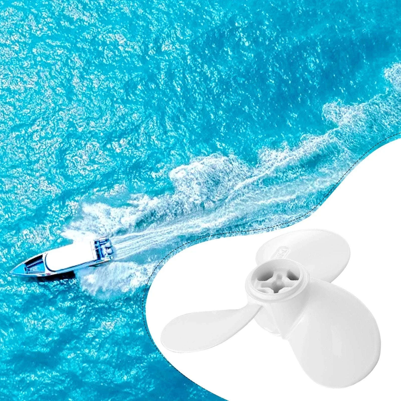Propeller Aluminum Alloy 3-Blade Outboard Motor for Yamah 2 HP