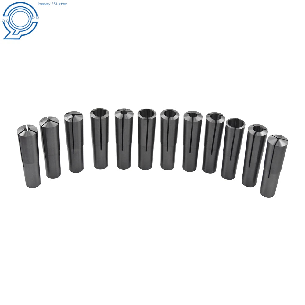Set of 12 Morse Taper Shank Collets for 3MT (1/8" - 3/4" Chuck)