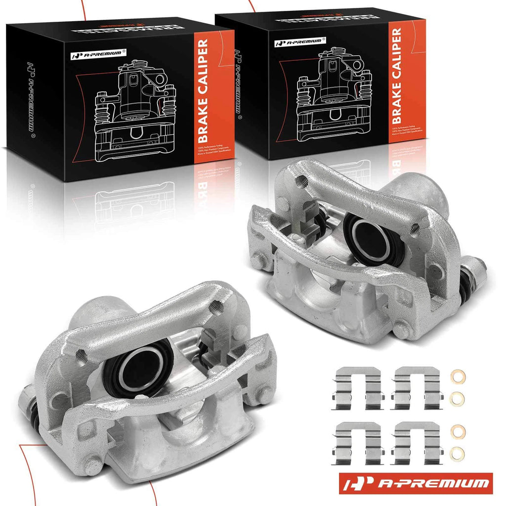 Pair Rear Brake Calipers with Bracket for Kia Rondo (2007–2008)
