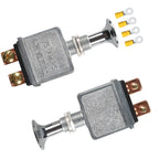 Set of 2 Heavy Duty Push Pull Switches 75 Amp 6 28V DC for Automotive