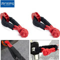 2X Heavy Duty Recovery Ring Snatch Block Pulley with Soft Shackles