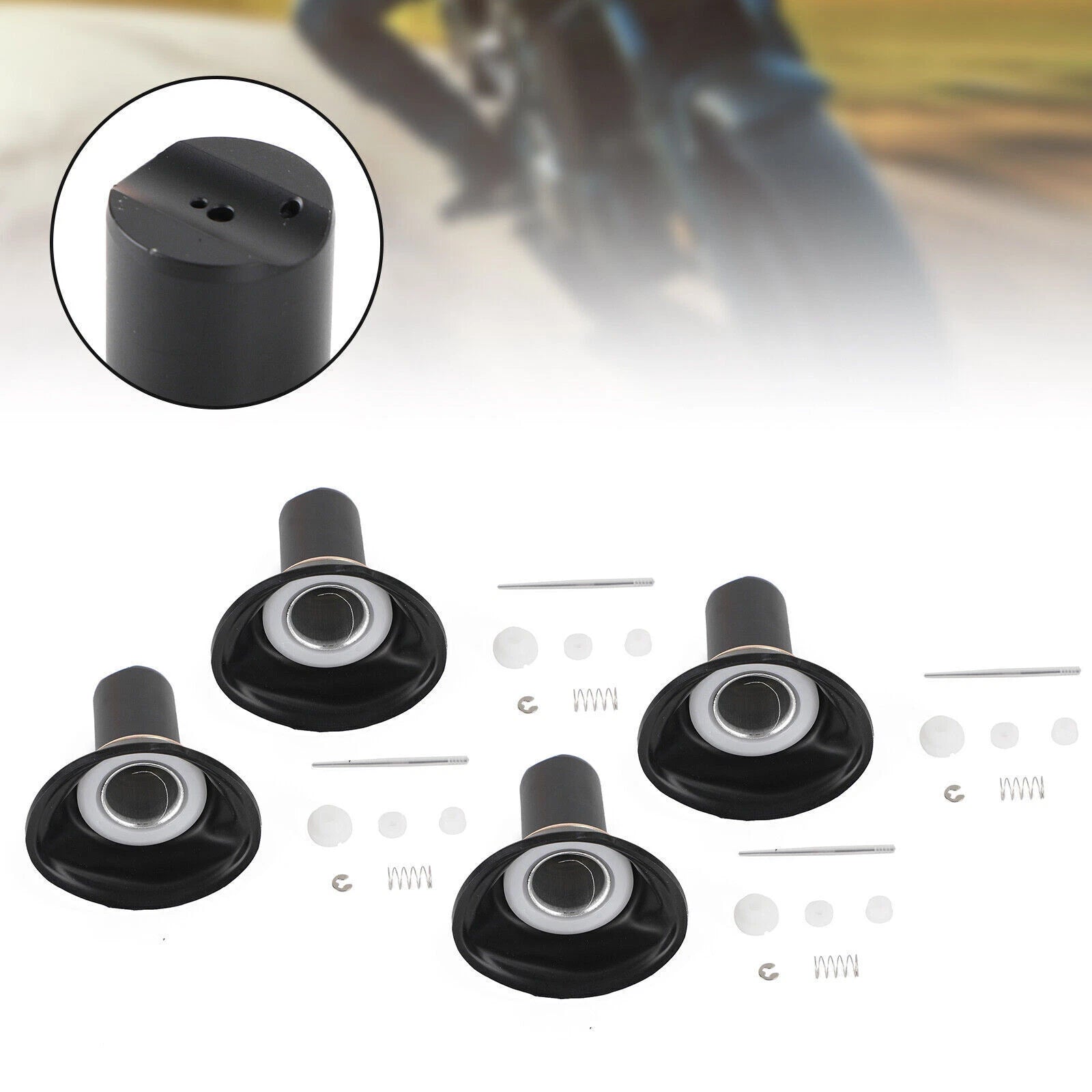 4X Carburetor Plunger Diaphragm Repair Kit for Yamaha XJR400 (1993–2000) T9