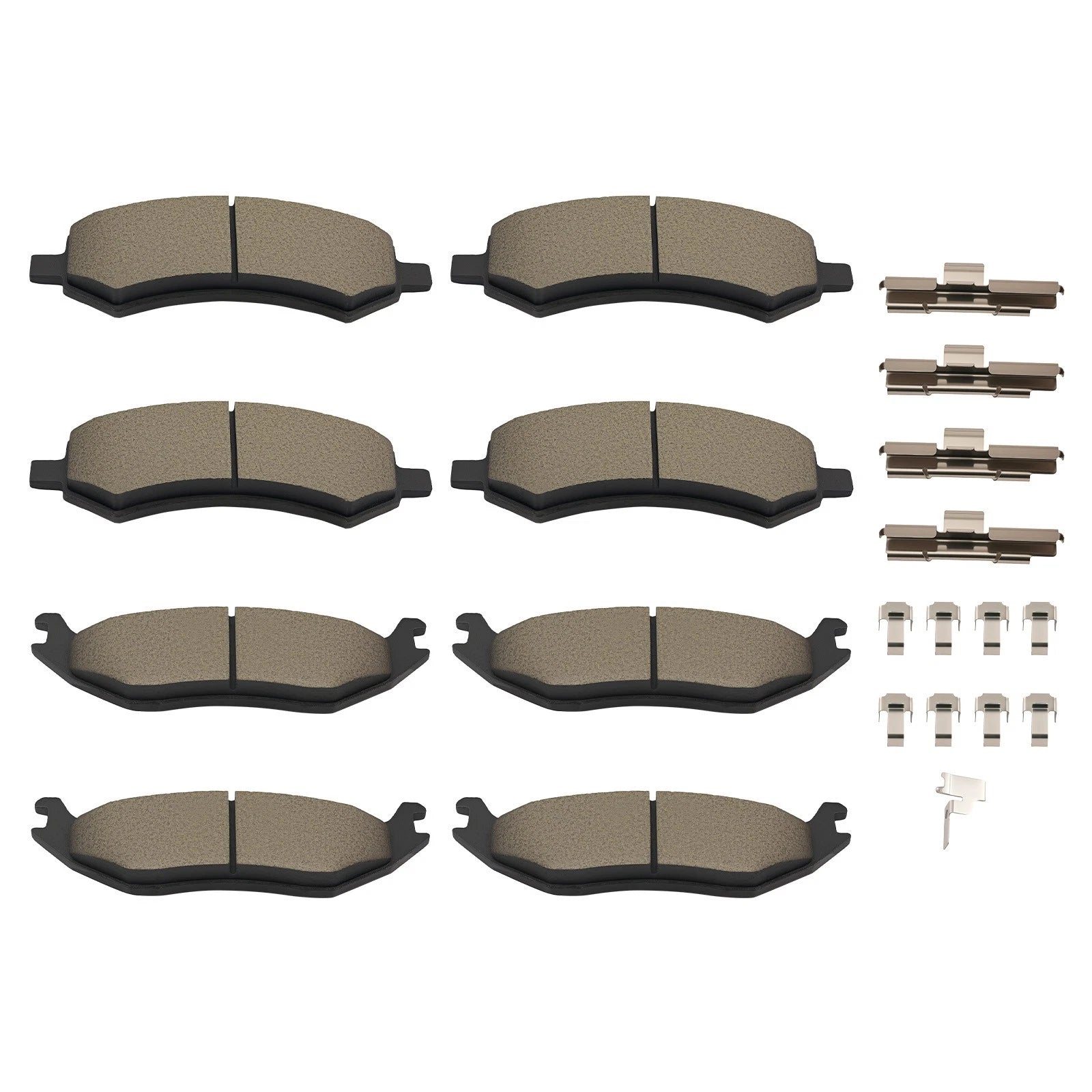 Front and Rear Ceramic Brake Pads for Dodge Ram 1500 (2006-2010)