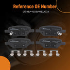 Set of 4 Rear Ceramic Brake Pads for Pontiac G5 G6 Pursuit/Saturn Aura Ion D1033