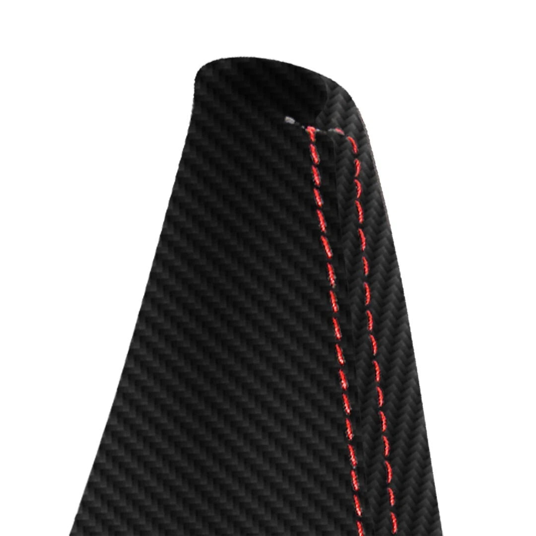 Manual Shift Boot for Ford Fiesta (2011–2019) - PVC Carbon Red Stitch