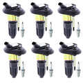 Set of 6 Ignition Coils & NGK Iridium Spark Plugs for Trailblazer Envoy (2002–2009)