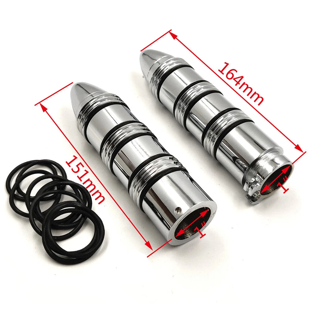 O Ring Chrome Hand Grip for Harley Dyna Low Rider / Honda Shadow 600 VLX (1991–2023)