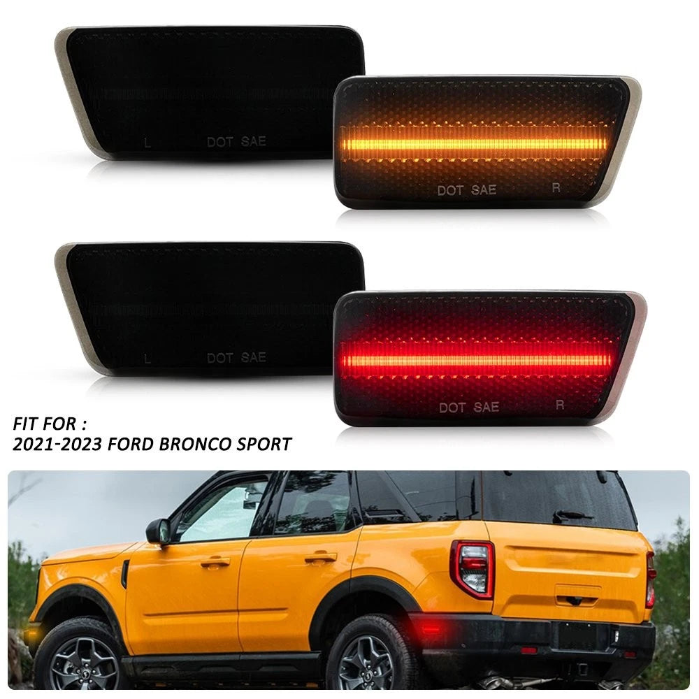 Amber/Red LED Side Marker Lights for Ford Bronco Sport (2021–2023)