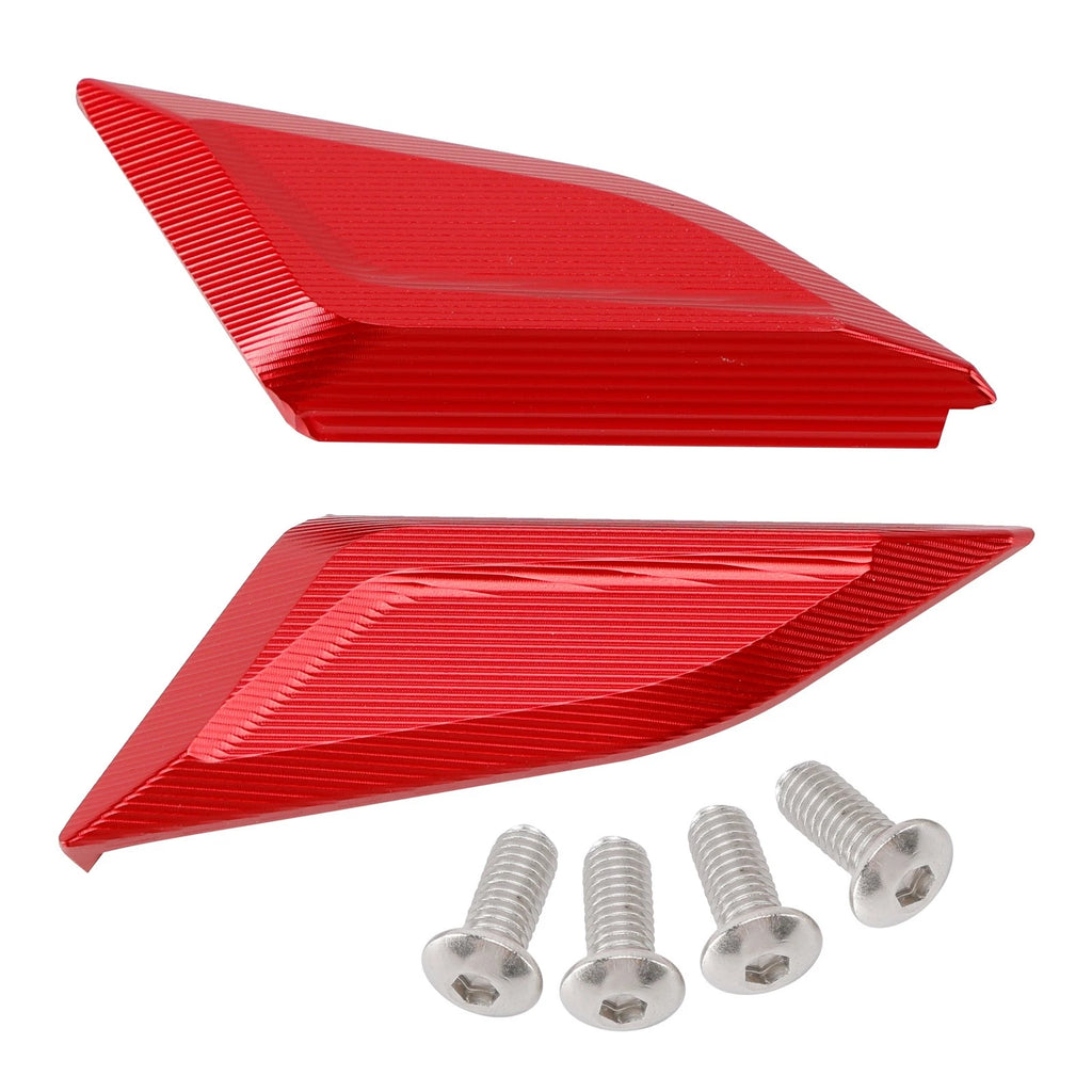 CNC Mirror Block Off Plates Red for Ducati Panigale V4 (2018–2023)