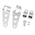 Fork Mount Headlight Brackets for Cafe Racer Bobber Chopper Silver