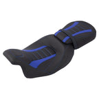 Driver Passenger Seat for Harley Electra Road Glide King (2009–2023) Black Blue