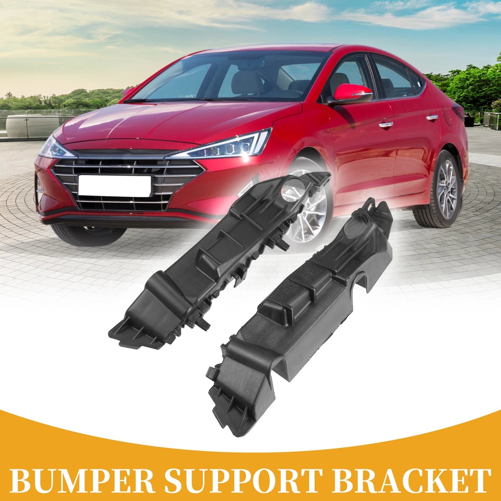 Set of 2 Front Bumper Support Brackets for Hyundai Elantra (2019–2020)
