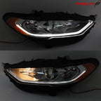 Set of 2 Halogen Headlights with LED DRL for Ford Fusion (2017–2019)