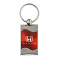 Reverse C on Red Rectangular Wave Keychain - Officially Licensed for Honda Civic