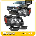 Set of 2 Black Housing Headlights for Toyota Tacoma (2001–2004)