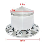 Set of 4 Chrome Spiked Axle Covers for Semi Truck