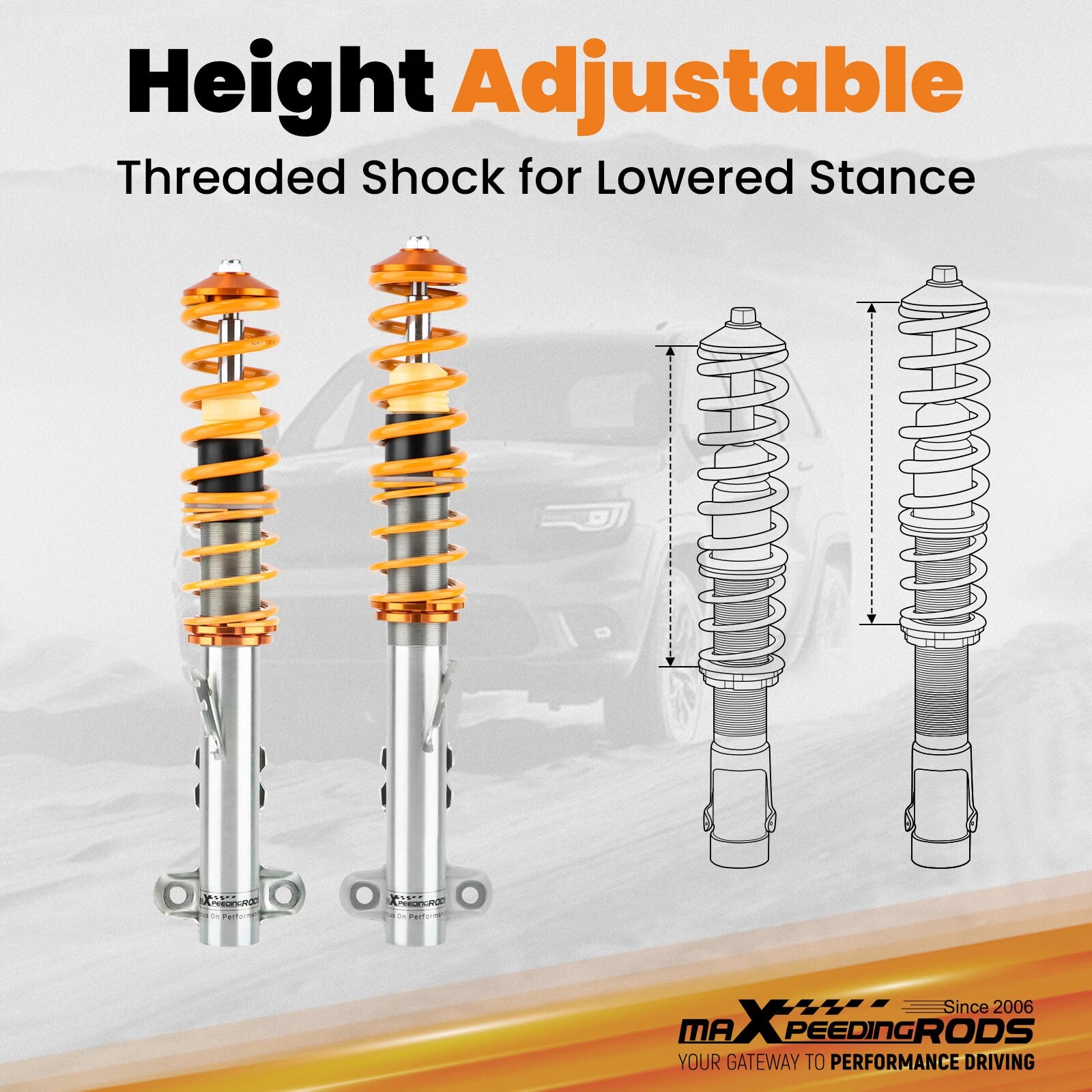 Coilovers Shock Springs Kit for BMW E36 3 Series (1991–1999)